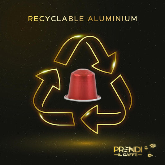 Prendi Espresso Forte Crema Espresso Coffee 10 Aluminum capsules Made in Italy.