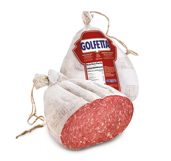 Golfera Pre Sliced Specialties 10/3oz. pk. Original Golfetta Salami.