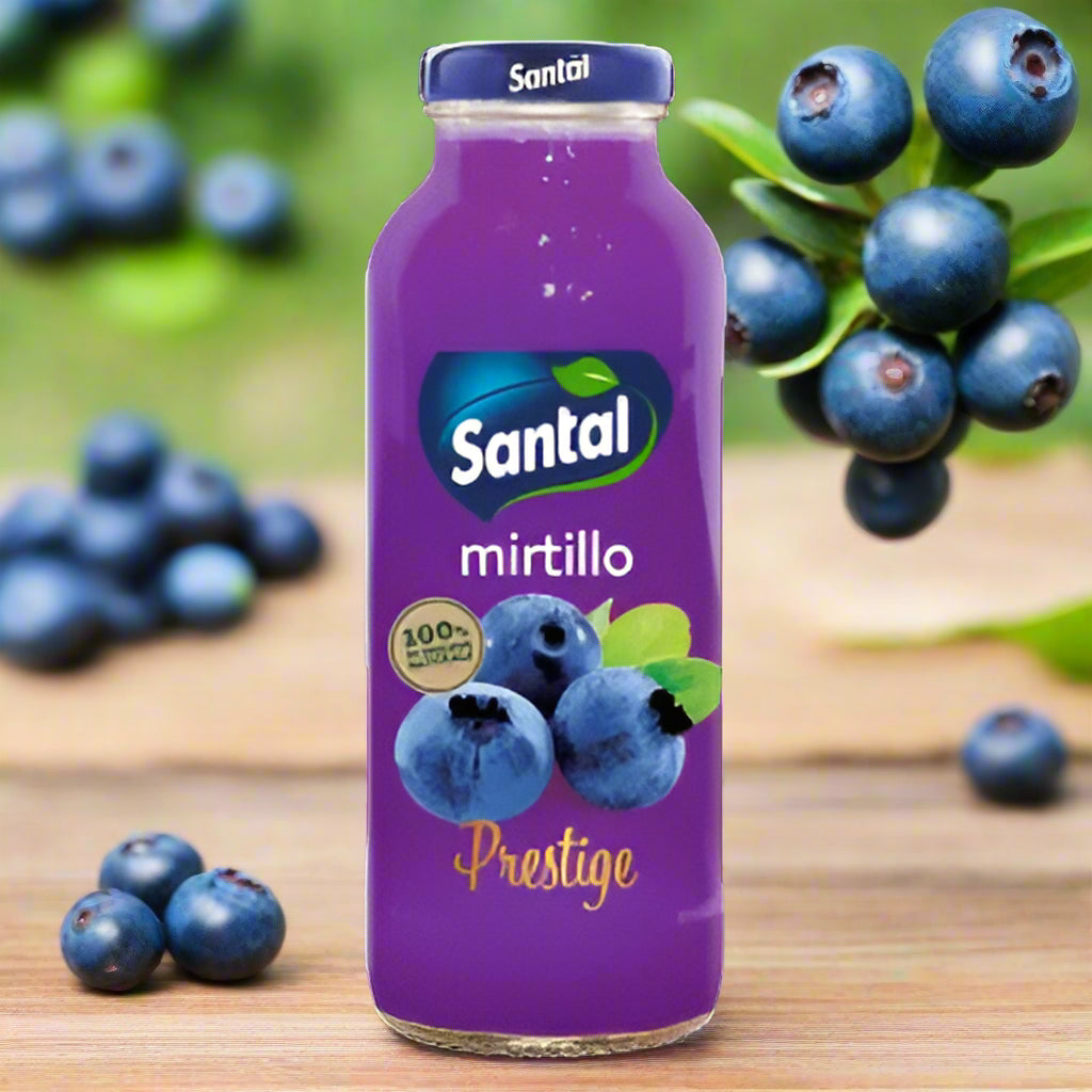 Santàl Fruit Juice Blueberry Prestige 8.5 fluid oz (12 x 8.5 ) Made In Italy.