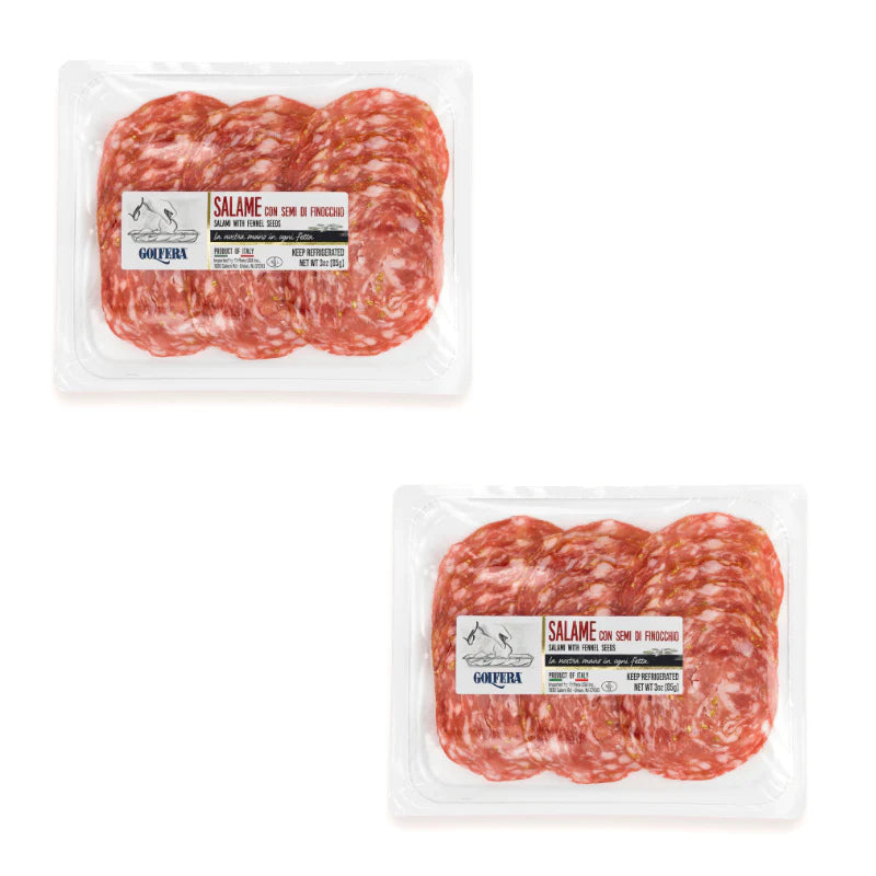 Golfera Pre Sliced Specialties 10/3oz. pk. Fennel Italian Salami.