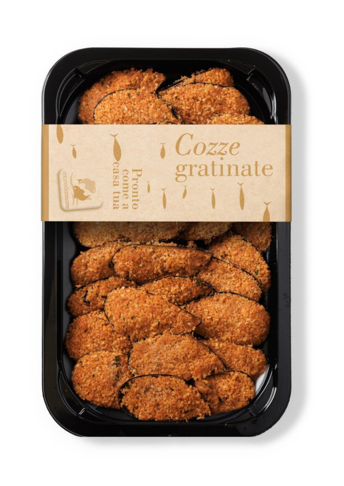 Mare Da Mare Mussels on the Half Shell Topped with a Crispy, Savory Breadcrumb mixture.