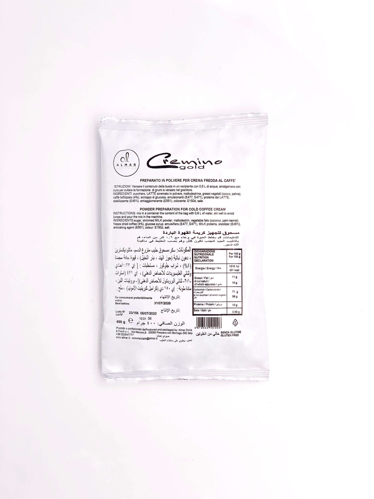 Almar Cremino Gold Coffee Cream Mix 400g.