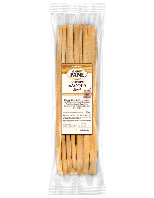 Grissitalia Artisanal Breadsticks Plain water based Fat Free 200g.