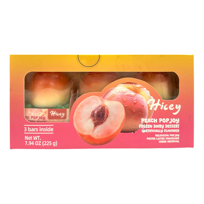 Hicey Peach Popjoy Frozen Dairy Dessert 7.94 oz (3 bars) x 8