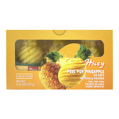 Hicey Peel Pop Pineapple Ice Pop 9.52 oz (3 bars) x 8.