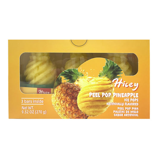 Hicey Peel Pop Pineapple Ice Pop 9.52 oz (3 bars) x 8.