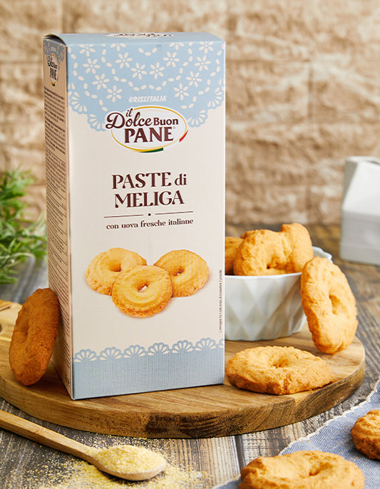 Grissitalia Bakery PASTA DI MELIGA POLENTA COOKIES WITH FRESH EGGS Biscotti . MADE IN ITALY.