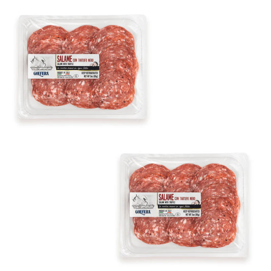 Golfera Pre Sliced Specialties 10/3oz. pk. Nostrano Italian Salami with Truffle.